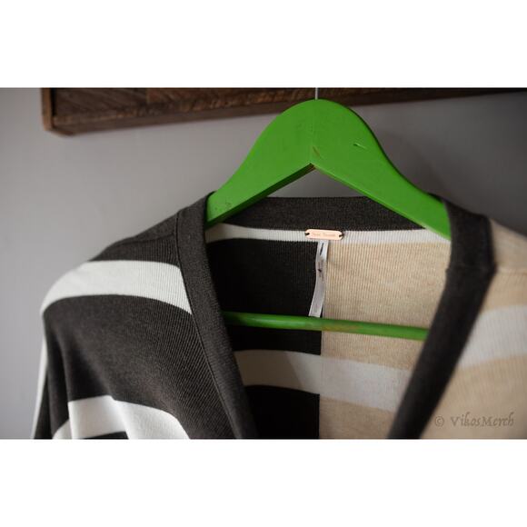 Free People Uptown Stripe Pullover Sweater Large - Picture 4 of 5